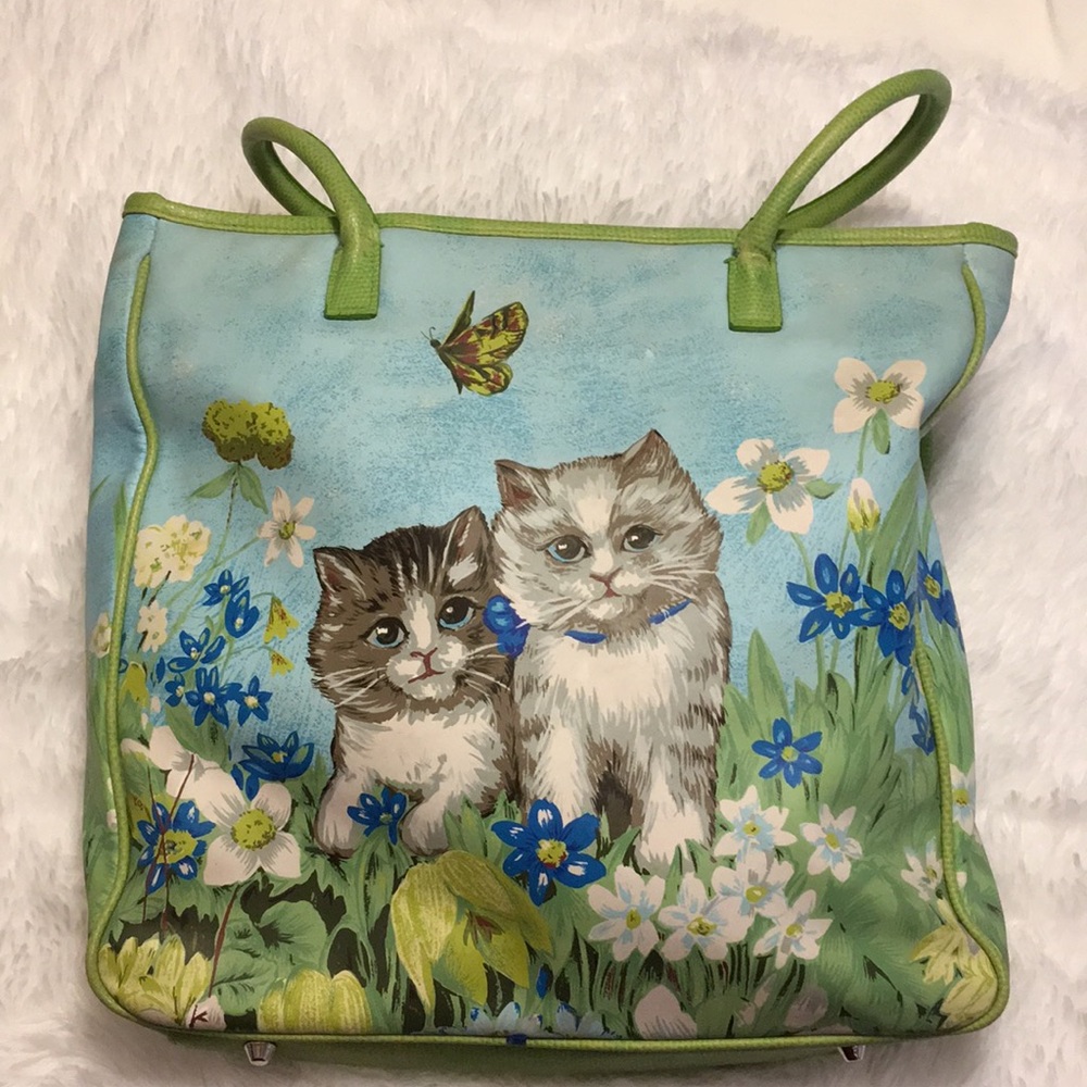 Cats in Field Graphic Beautiful Purse - Picture 1 of 8